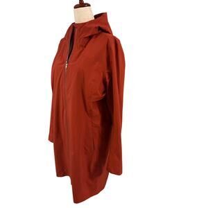 Lululemon Hooded Rain Coat Orange Red Women's Size 8 Lightweight Jacket